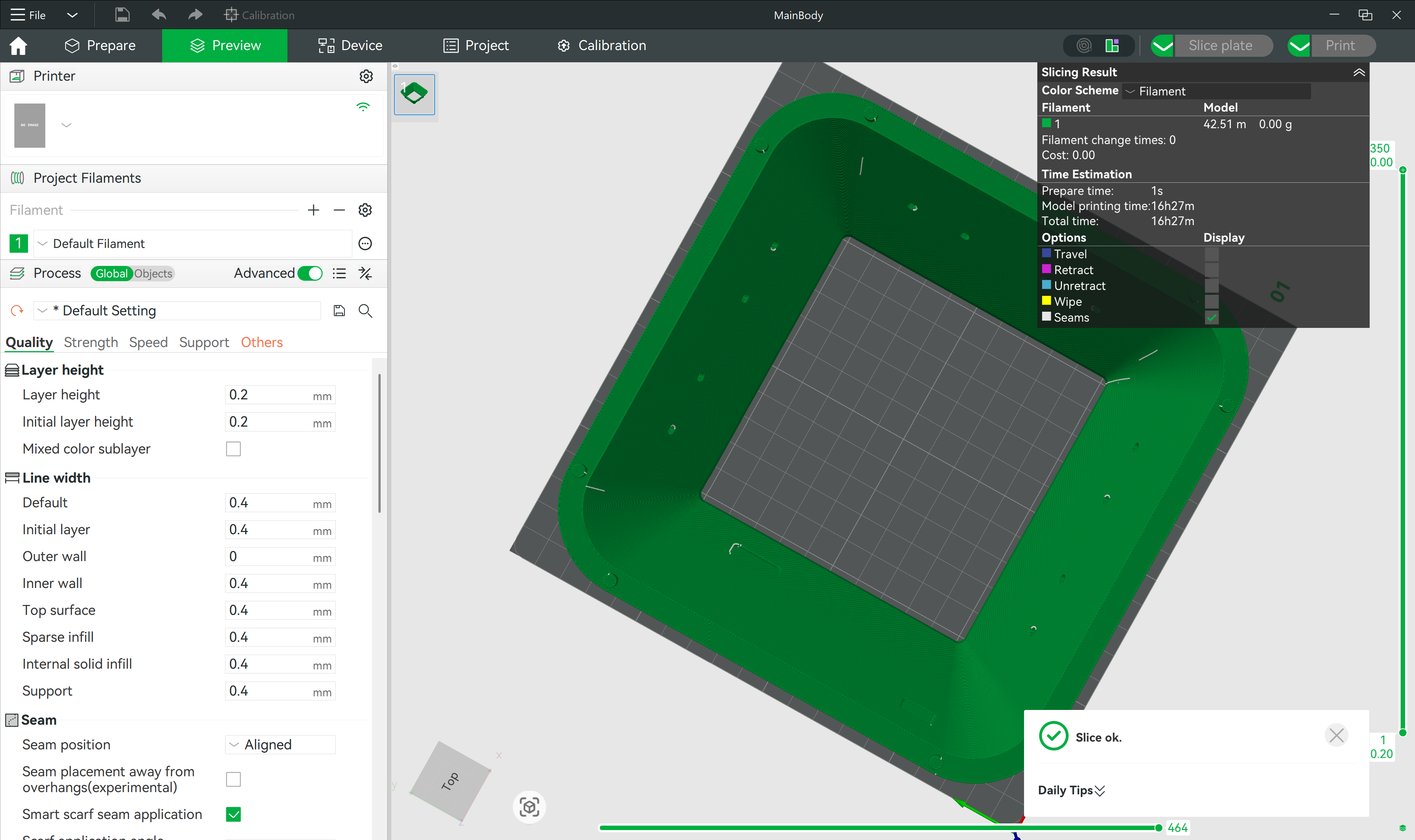 Bambu Studio slicer interface