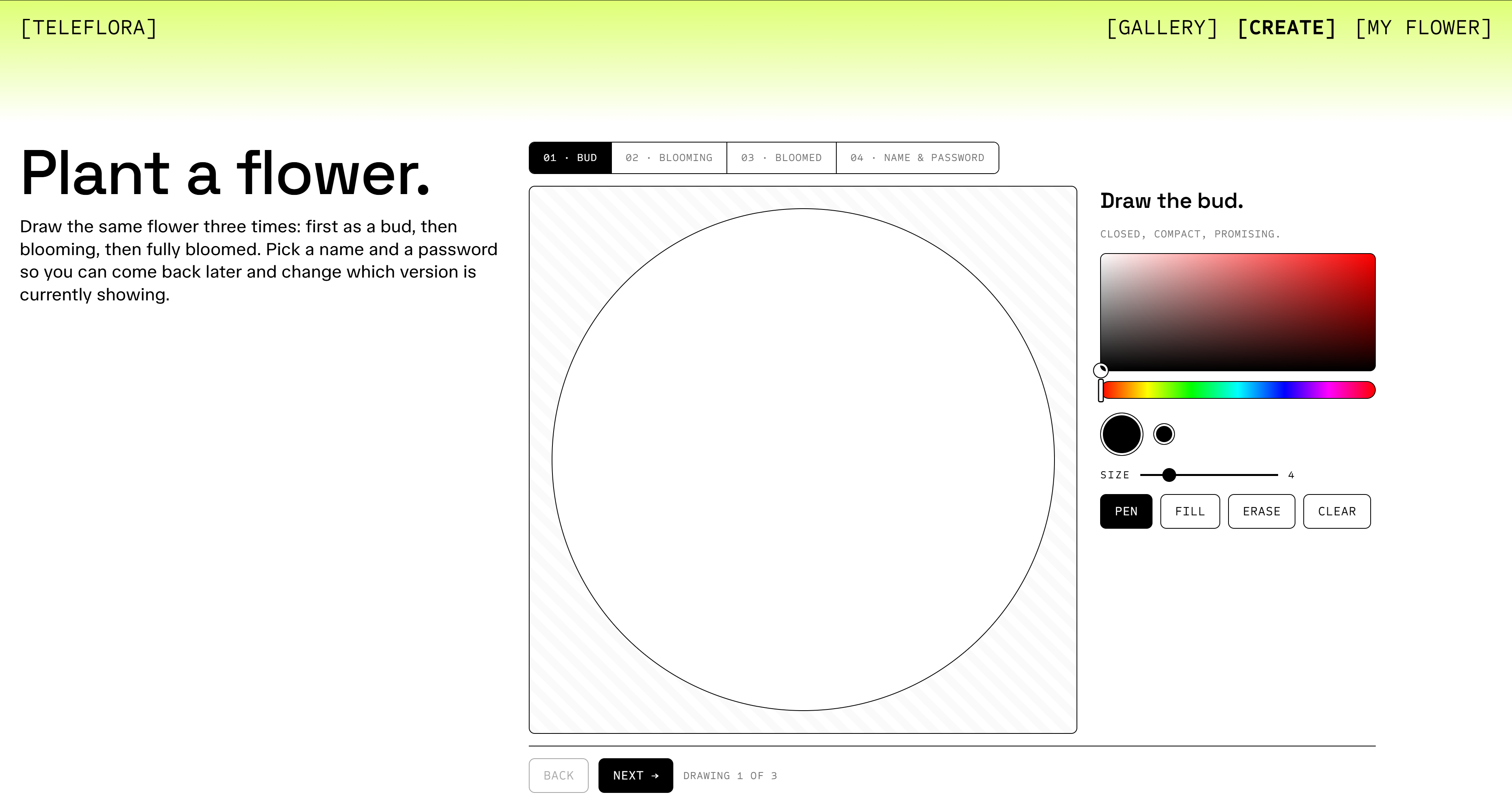 Teleflora web interface image 3
