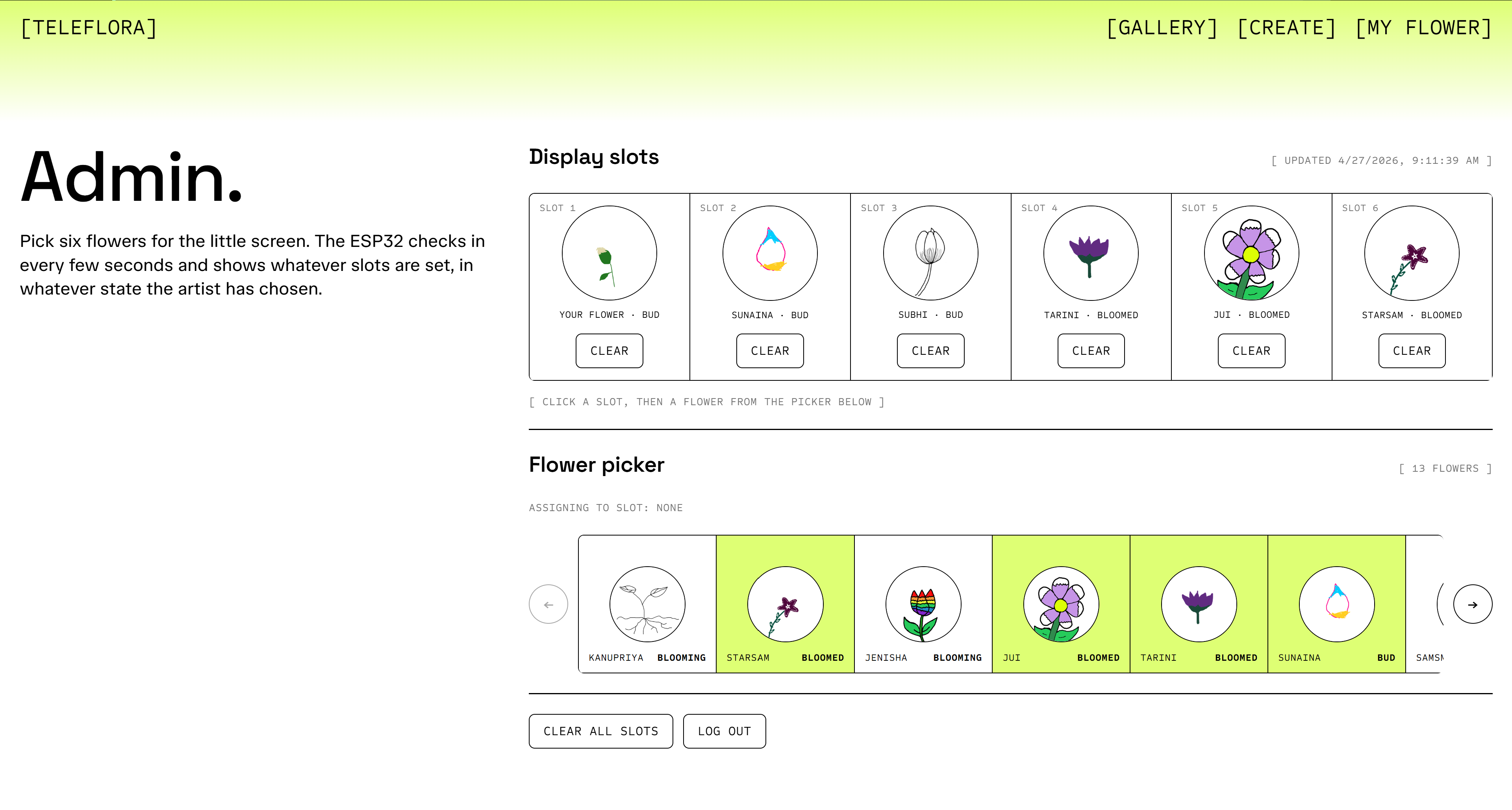 Teleflora web interface image 7