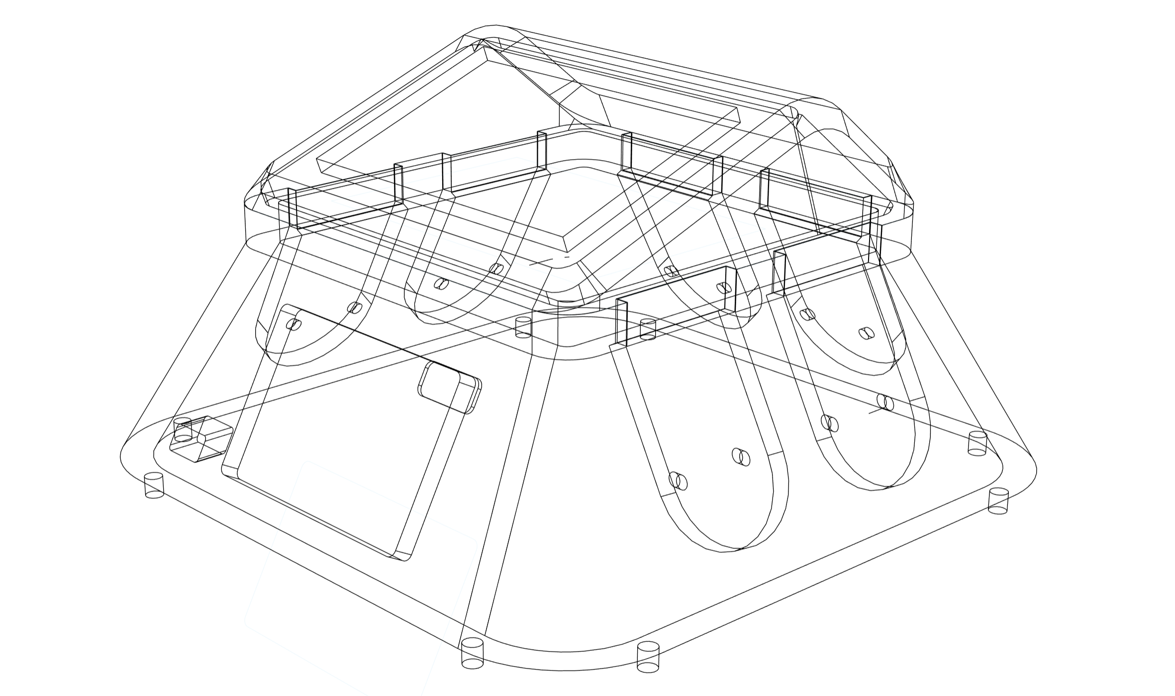 Main wiring view inside the 3D-printed box